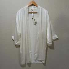LILYSILK Robe Womens XS Natural White 22MM Silk Classic Short Kimono Style NWT