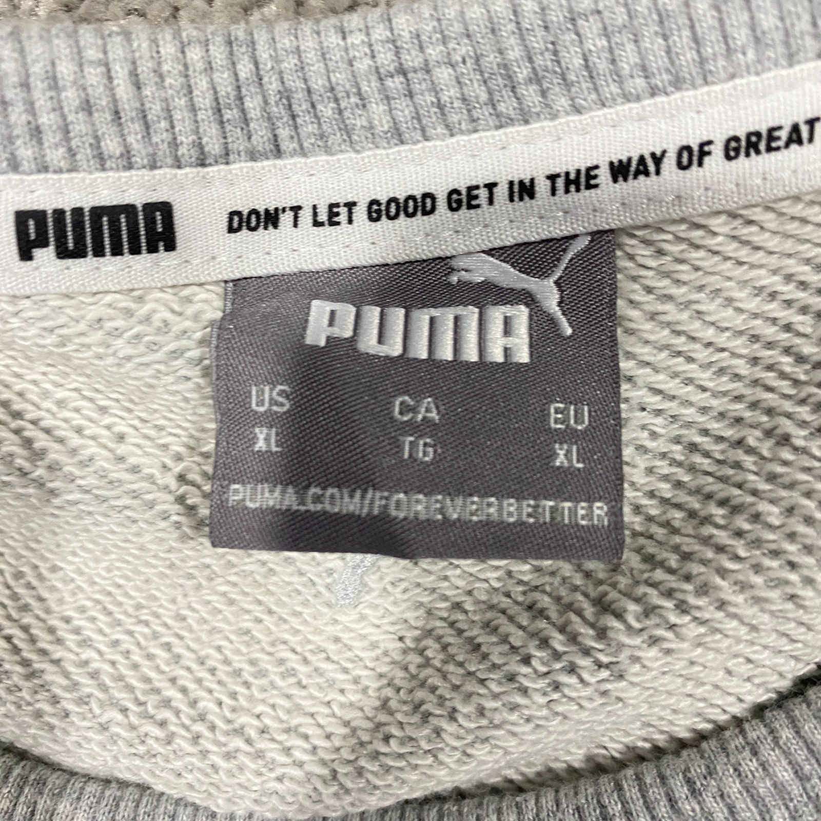 Puma Pivot Basketball Sweatshirt Men XL Grey French Terry Crewneck Jumper Sporty thumbnail 5
