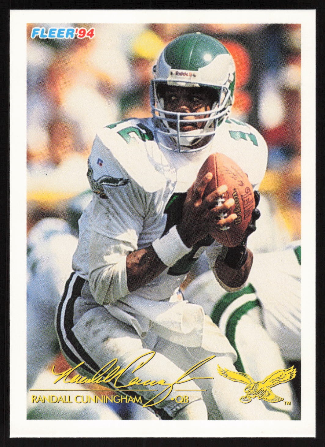 1994 Fleer Shell FACT #83 Randall Cunningham
