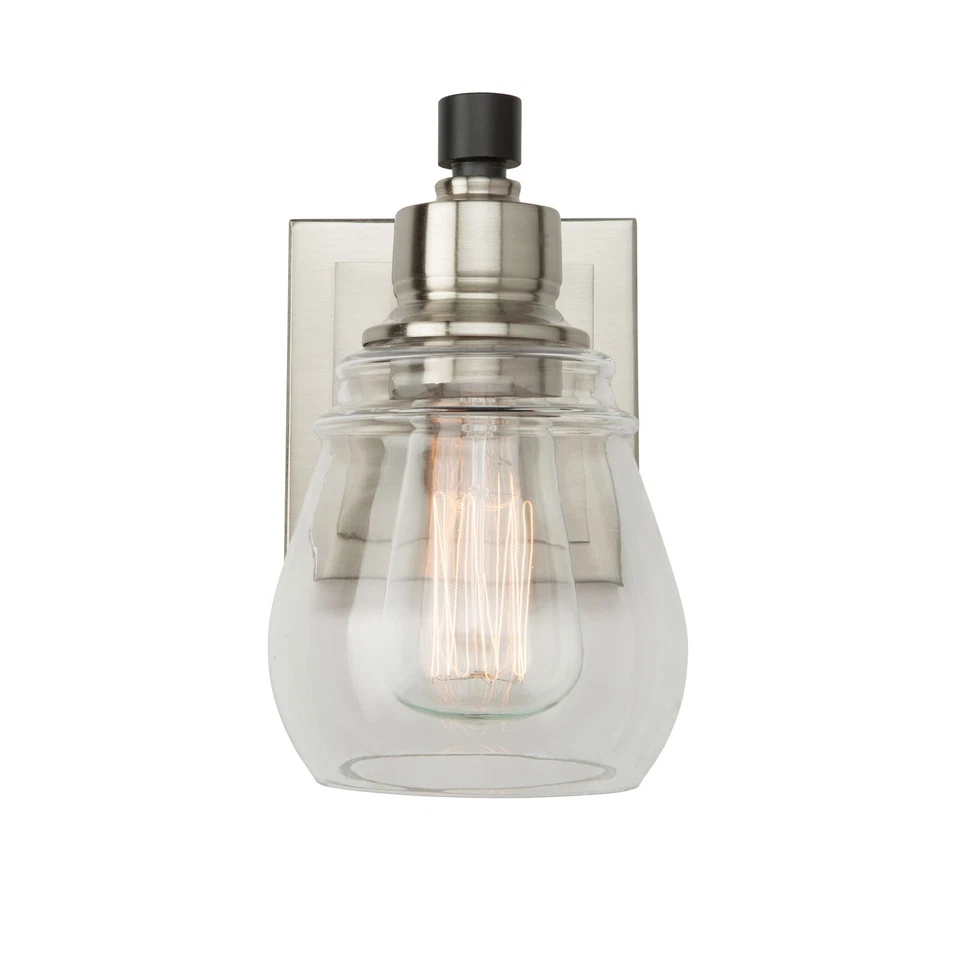 Aplique de baño Artcraft Lighting AC11681 Nelson 8" de alto - negro Foto 4 de 4