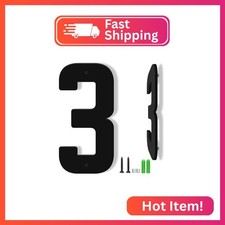 7 Inch Floating Black Acrylic House Numbers Letters, House Address Numbers for O