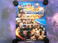 WWE Official 18x24 Poster Brand New Wrestlemania 33 Bray Wyatt damaged creases