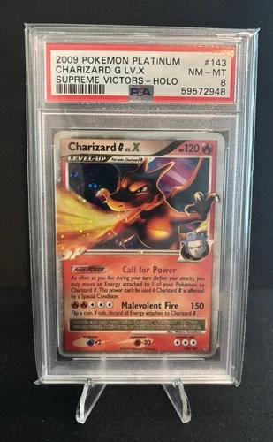 Charizard G Lv.X 143/147 Supreme Victors Holo Pokémon 2009 PSA 8