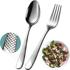 ® 24-Piece Premium Forks and Spoons Silverware Set (6.7 inch), 18/10 Stainles...