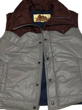 vintage 70's Natural High Down Outerwear Western Style Yoke puffer vest
