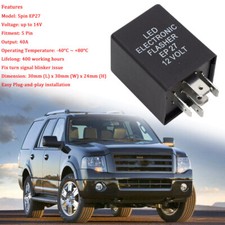 Car Flasher 12v 5-pin Socket Head Ep27