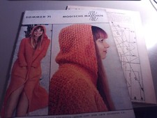 Modeheft Modische Maschen DDR Sommer 1971, mit Schnittmusterbogen,Mode Jugend