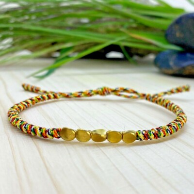 Copper Pearl Lucky Bracelet - Tibetan Buddhism