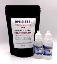 Cataract Eye Drops with 2.5% NAC, N-Acetylcarnosine 15ml Vial 2 pack!