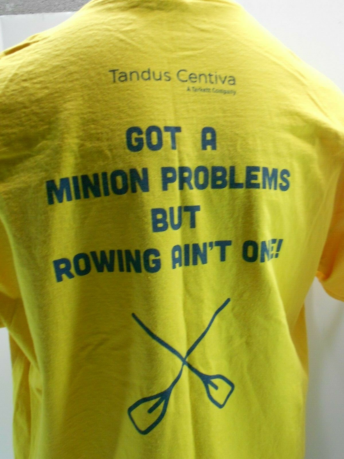 FILA T shirt manica corta C Port uomo XL "HO've got a minion problem" canottaggio