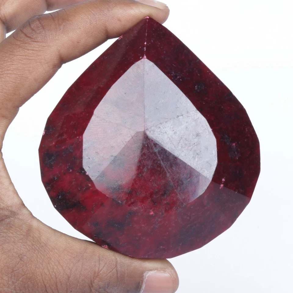 1500 Ct. Natural Huge Size Red Ruby Pear Cut Faceted Loose Gemstone FJ-937 - Image 3 of 4