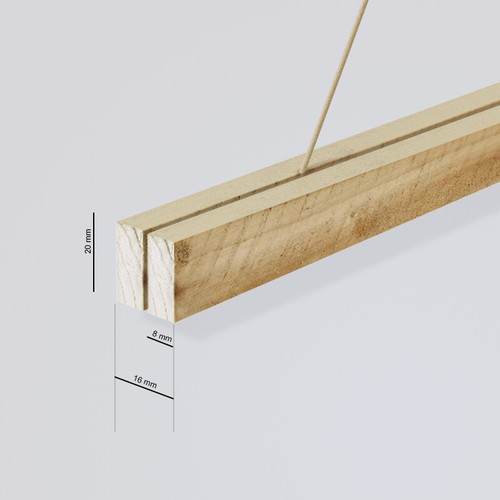A0 A1 A2 A3 Wooden Poster hanger gripper wood holder Snap hanging window display - Picture 17 of 30