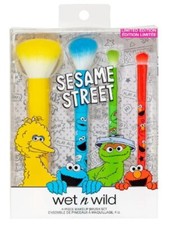 Juego de brochas de maquillaje Wet N Wild Sesame Street Sesame Street, edición limitada, nuevo en paquete