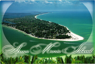 #ad Sarasota FL Panoramic View of Anna Maria Island Postcard Unposted $3.51