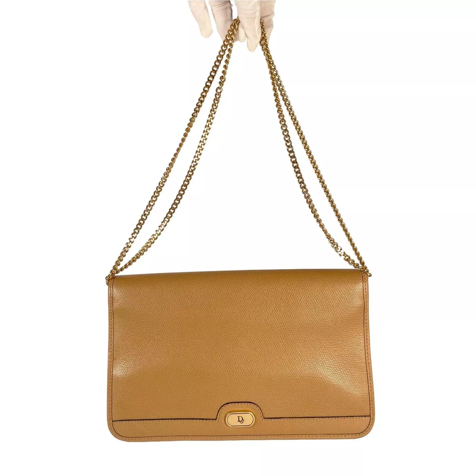 Authentique sac pochette Christian Dior épaule chaîne nid d'abeille