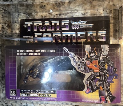 1986 Transformers Original G1 Insecticon Kickback - Complete in Box 75 Afa Grade
