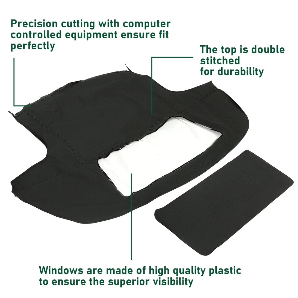 For Geo Metro Pontiac Firefly Suzuki Swift 90-93 Convertible Soft Top Sailcloth - Image 4 of 4