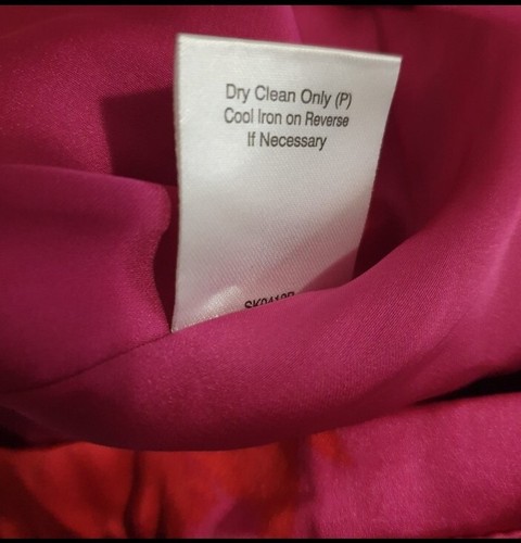Forever New 100% Silk Fuchsia Pink Womens Mini Skirt Sz 10 Barbiecore Lined EUC - Picture 7 of 8