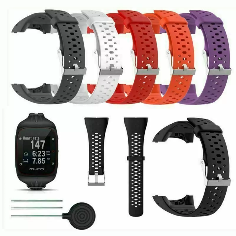 Bracelet silicone Polar M400  M430 noir  Braceletsmartwatchfr