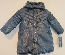 Rothschild Black Puffer Jacket Detachable Hood Girls Size 4 NEW 