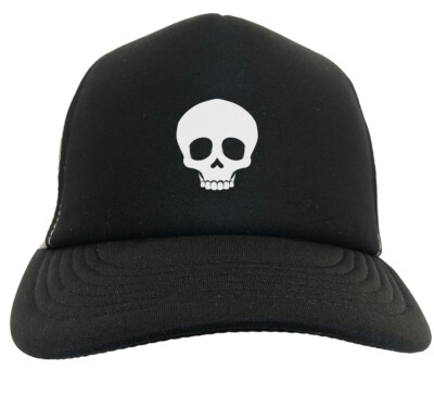 Skull - Dead Death Icon Emoticon Skeleton Bones Two Tone Trucker Hat