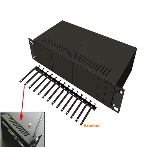 LWL Transceiver Gehäuse Rahmen, Optisches Modul 2HE Rack Box Case 14 Slot - Bild 6 von 38
