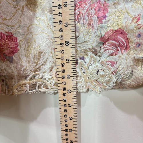 VTG Talbots Jessica McClintock Floral Lace Jacket 14 Pearl Jacquard 80s Church - Picture 10 of 13