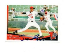 Juan De Paula signed autographed 2019 Lansing Lugnuts team card Santo Domingo c