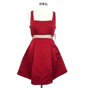 satin fit and flare mini dress