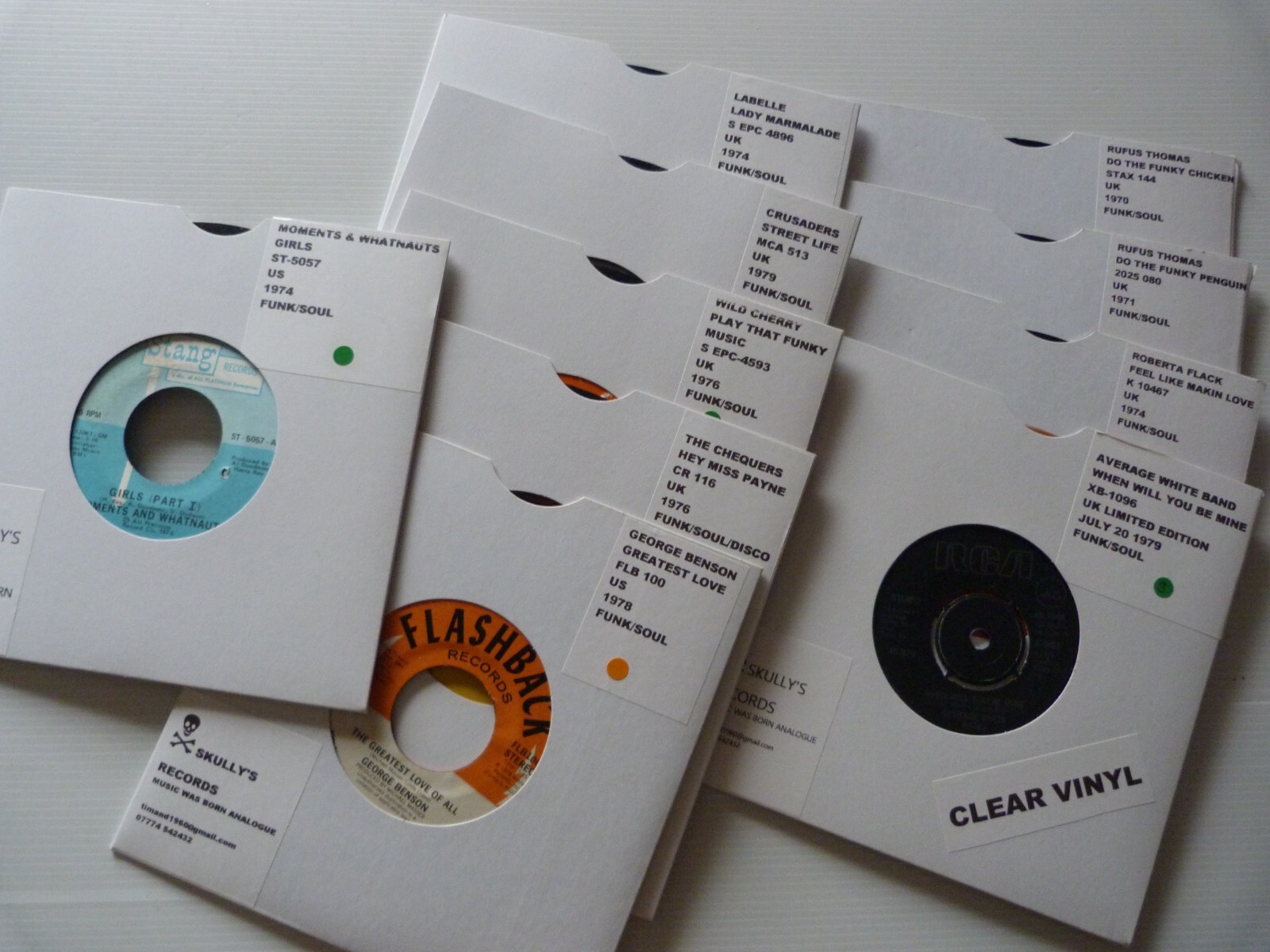 Job Lot of 10 Vintage 1970s Funk Soul Disco 7 Inch Singles