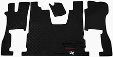 Truck floor mats black suitable for Scania R from 2017 with high engine tunnel