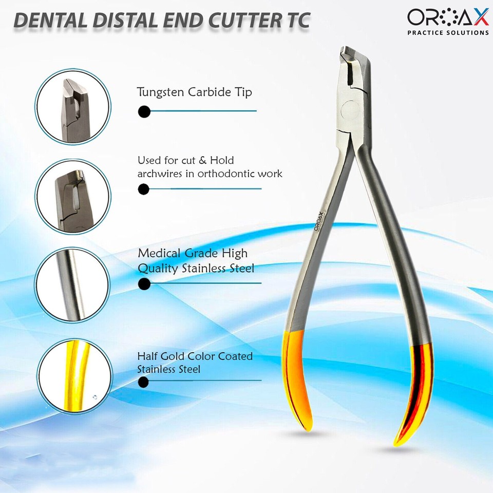 Mathieu Orthodontic Pliers TC Distal End Cutter Pliers - Orthodontic Instrument For Cutting Soft & Hard Wires S.S Brand Dental Pliers - Foto 12