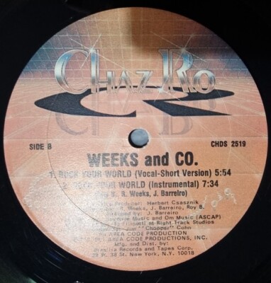 Weeks And Co. - Rock Your World 12'' US 1981