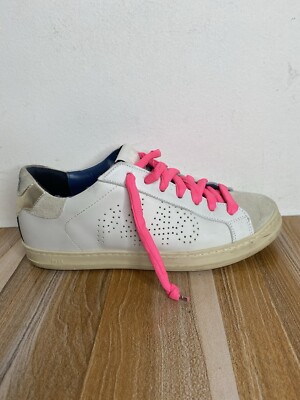 P448 John Low Top Sneaker Women s Size 38 (US 7.5) Leather Suede Made In Italy