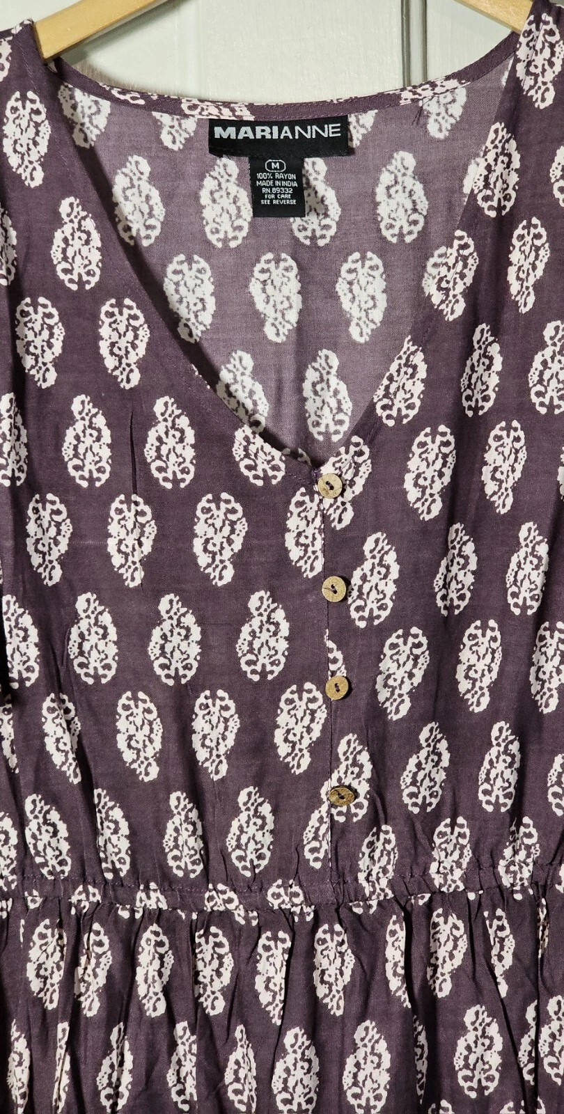 VETEMENTS Abito Marianne donna taglia M marrone marrone bohemien shift cottagecore bohochic