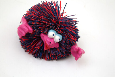 Koosh Kins Ball Truciolone Vintage und selten rot lila und blau 1990