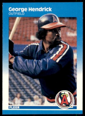 1987 Fleer Glossy George Hendrick . California Angels #82
