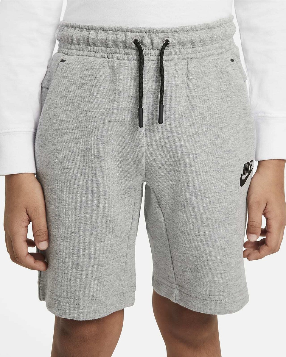 NIKE BOYS TECH PACK SHORTS SIZE 4.0 TO 7.0 DARK GREY HEATHER NEW