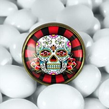 Day of the Dead Mexican Sugar Skull Handmade Glass Ring