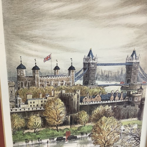 Raphael Tower of London Framed Print Bought In England In 1982 - 13” X 10.5” - Picture 5 of 6