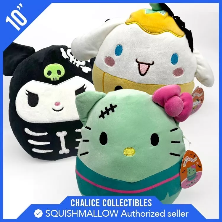 Squishmallow Kellytoy Plush 10 Hello Kitty & Friends Set of 3 Sanrio  Halloween