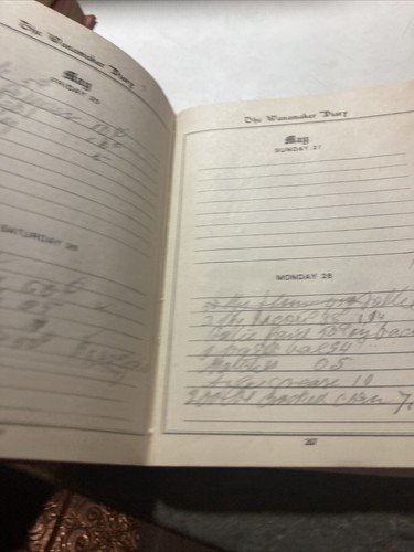 The Wanamaker Diary 1917 HC by John Wanamaker B10 W/ Ads And Entries - Picture 9 of 13