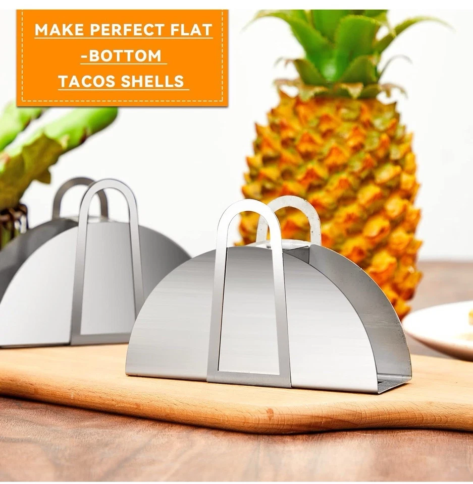 4 Pack Stainless Steel Taco Shell Mold for Frying Taco Shell Holder Stands Ta... - Image 2 of 4