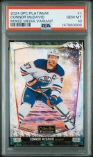 Connor McDavid 2024 OPC Platinum #1 Mixed Media Variant SSP PSA 10 POP 1