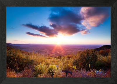 Aufgenommen kurz vor Sonnenuntergang, dem Herbst Gerahmtes Wandbild Poster Leinwanddruck Bild