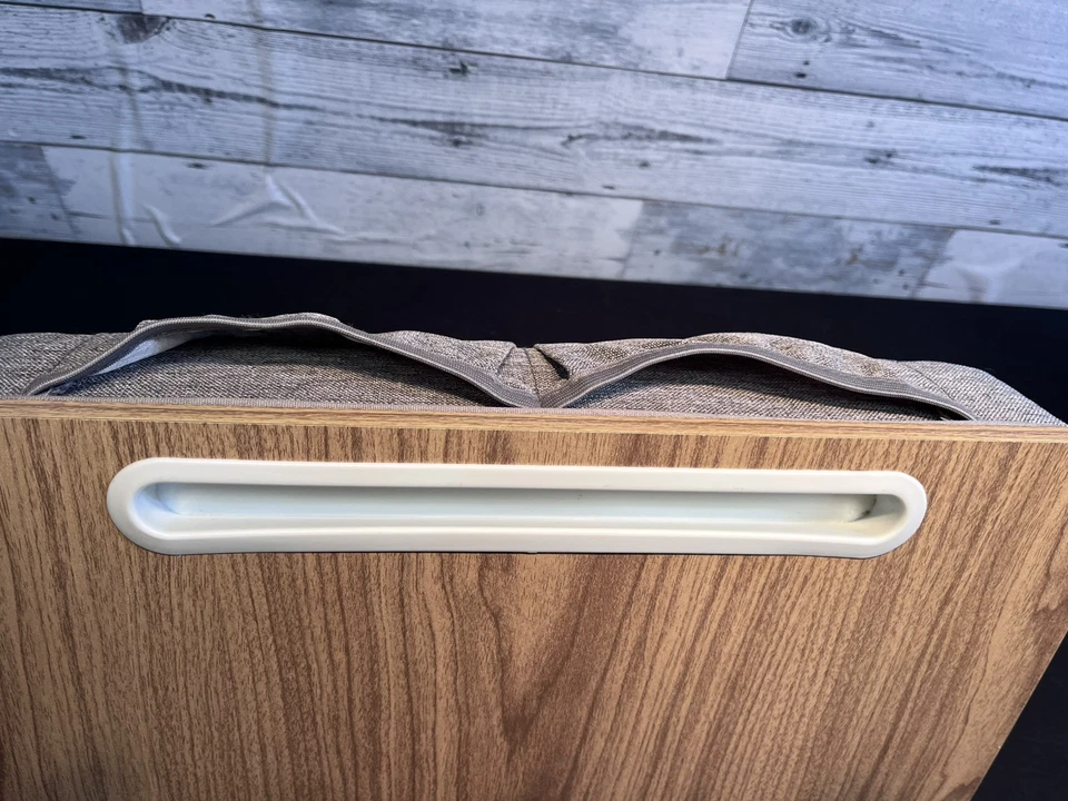 lap desk wood grain top and gray pillow bottom and wrist rest - Image 3 of 4