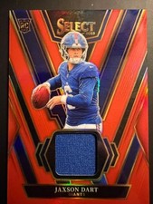 2025 Panini Select - Rookie Swatches Jaxson Dart #RSW-JDT Red Prizm (MEM, RC)