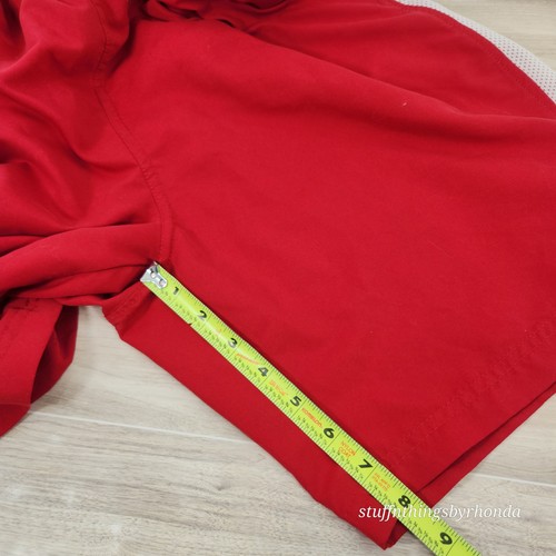 Vintage HAWAIIAN AUTHENTICS LINED Red Swim Board Shorts / Youth Size XL 34/36 - Picture 6 of 10