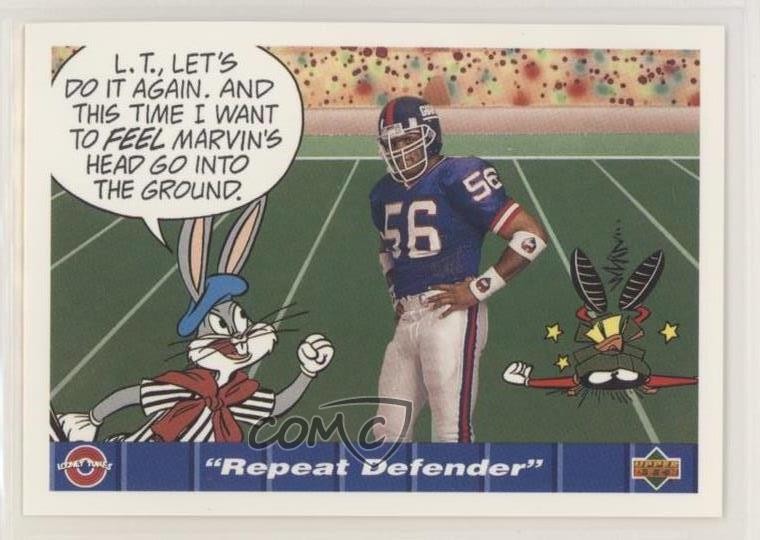 1992 Comic Ball IV Lawrence Taylor Bugs Bunny Marvin the Martian #126 HOF 06lb