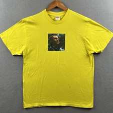 Supreme Marvin Gaye Shirt Mens Large Yellow FW18 RARE Made In USA Streetwear